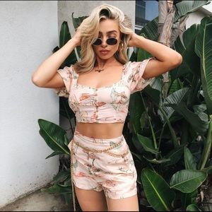 Animal printed 2 pieces set.